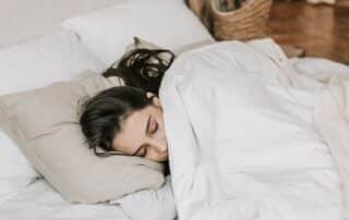 woman sleeping comfortable, get better sleep