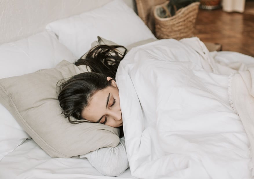 woman sleeping comfortable, get better sleep